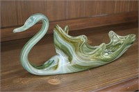 Vintage Art Glass Swan