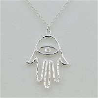 STERLING SILVER "EVIL EYE" NECKLACE