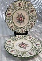 Set of 2 Portugal Hand-Painted Pottery Decorative