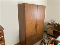 47x18x70" Wood Cabinet, Books, Other Items