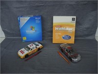 2 NASCAR CARS & 2 COMPUTER SOFTWARE-WILL MAKER&XP