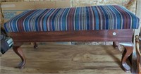 Bench, upholstered padded seat, storage