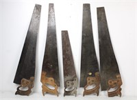 Lot of (5) Vintage Hand Saws