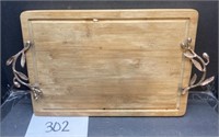 Vintage Wooden cutting Board w/ handles