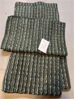 Set of green rugs; new