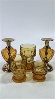 Vintage Amber Glass Dishes
