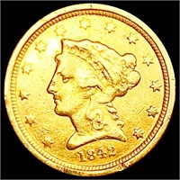 1842-O $2.50 Gold Quarter Eagle LIGHTLY