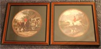 Pair of Framed Hunt Scene Prints (2pc)