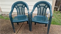2 RESIN LAWN CHAIRS
