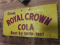 RC cola best by taste test vintage metal sign