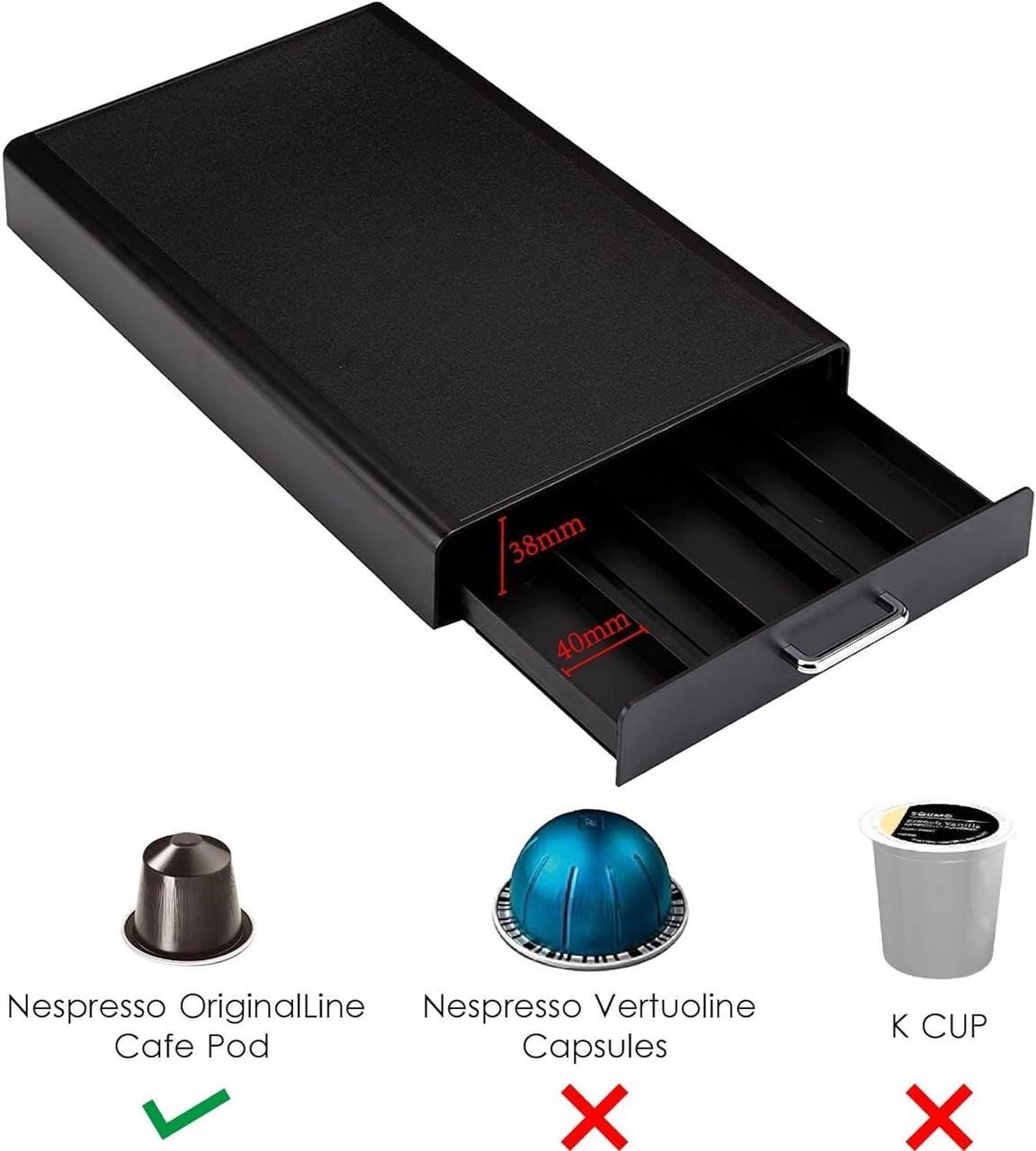 Nespresso Coffee Pod Drawer - Holds 50 Capsules