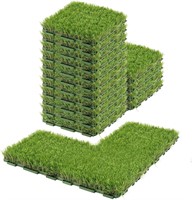 GROWNEER 1.57 H Grass Tiles  12x12  18 Pcs