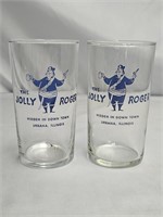 2 JOLLY ROGER GLASSES 4.5"