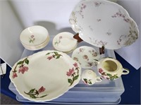 Rose Dishes, platters, 3 patterns