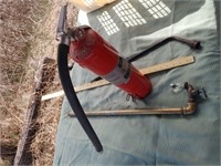 Fire Extinguisher, Jack Handle, Pipe w/handle