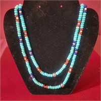 2 Strand of Turquoise Beaded Necklaces bu Invicta