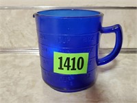 Cobalt blue glass measuring cup