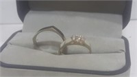 14 Kt White Gold Diamond Engagement Set