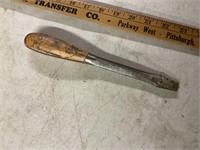Vintage wooden handle heavy duty screwdriver like