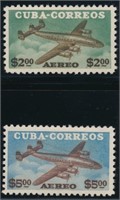CUBA #C77-C78 MINT FINE-VF HR