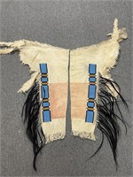 Native American Buckskin Beaded Leggings