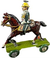 CAVALRY OFFICER ON HORSE PENNY TOY
