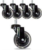 (N) Rolling Seat Upgrade Rubber Casters (Set of 5)