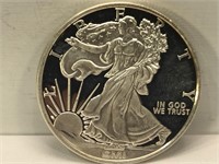 1 Ounce .999 Fine Silver Round - Walking Liberty