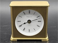 Tiffany & Co. 'Portfolio' Brass Quartz Desk Clock