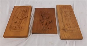 Collection of wood carving artworks by various