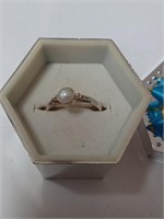 Marked 925 Pearlish Ring- 1.6g