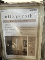 ALLEN + ROTH ROOM DARKENING CURTAINS RETAIL $60