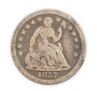 1857 Seated Liberty Half Dime