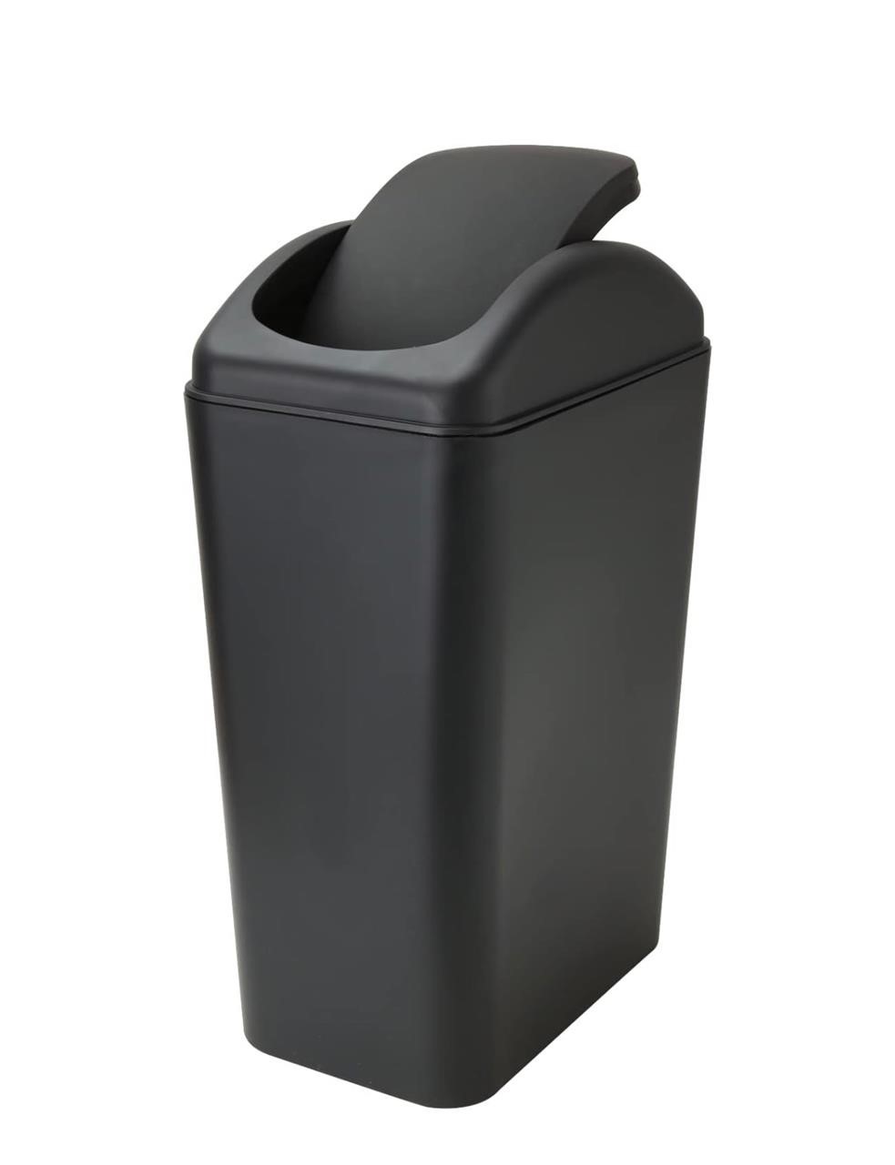 12 Liter/3 Gallon Small Lidded Plastic Trash Can