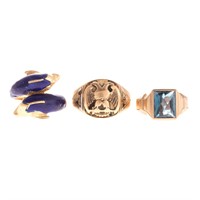 A Trio of Rings in Gold