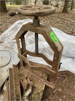 Cast Iron Press With Pieces & Drill Press Hold