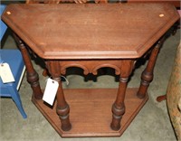 Oak depression era two tier open face console