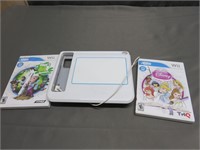 Nintendo Wii Draw Tablet and 2 Games