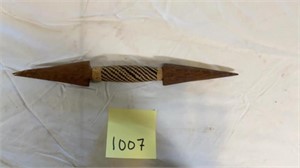 Wood Spear Thrower w/ Decorative Woven Handle