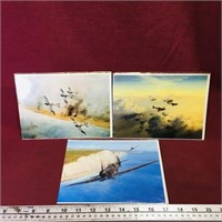 Lot Of 3 D-Day Art Prints (5 1/2" x 7 3/4")