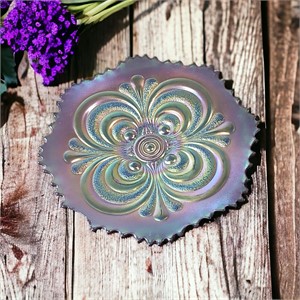 Imperial Purple Amethyst Carnival Glass Platter