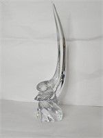 Vintage French glass sculpture, signed Daum