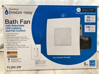 DewStop Breeze Easy Bath Fan with Selectable LED