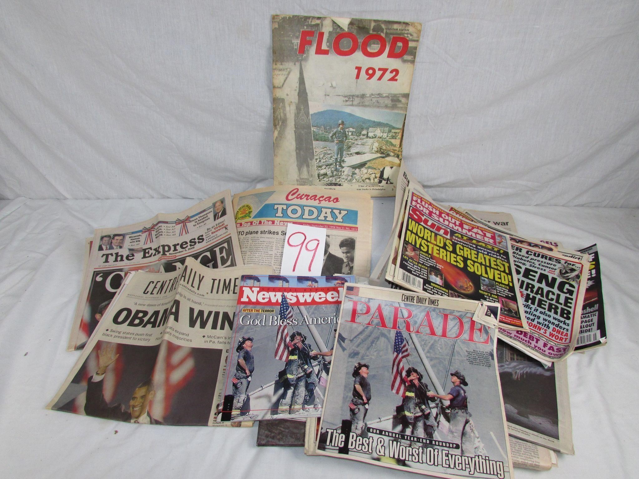 Flood Book 1972 - 9/11 Newspapers - Sun Tabloid