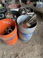 5 pails of pipe fittings etc.