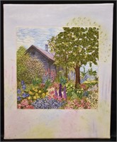 Quilted & Hand Embroidered Landscape Art Signed