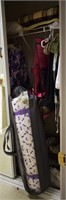 Closet of Linens, Handbags, Clothes & Quilt Top
