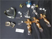 Tray Lot of Glass Draments, Hand Blown Angels,