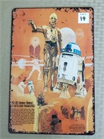 Star Wars R2-D2 C3PO Metal Sign