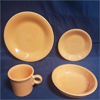 Fiesta tangerine dinner set with original box